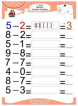 Çocuklar İçin toplam işlemi yaprak testleri 